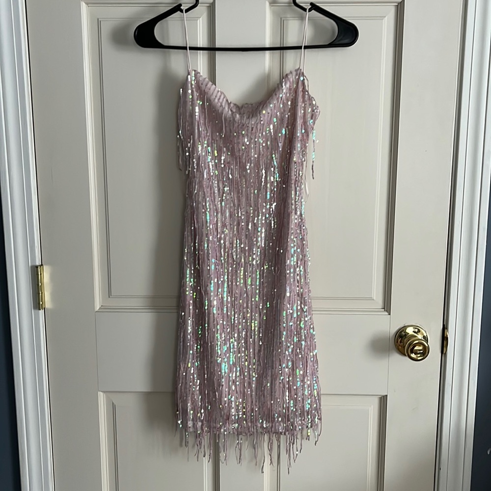 Pink sequin dress